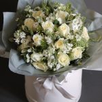 Dovecote White Flower Boxes-tudor rose florist 