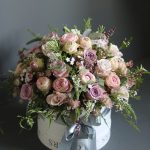 Romantic rose Flower Boxes - tudor rose florist
